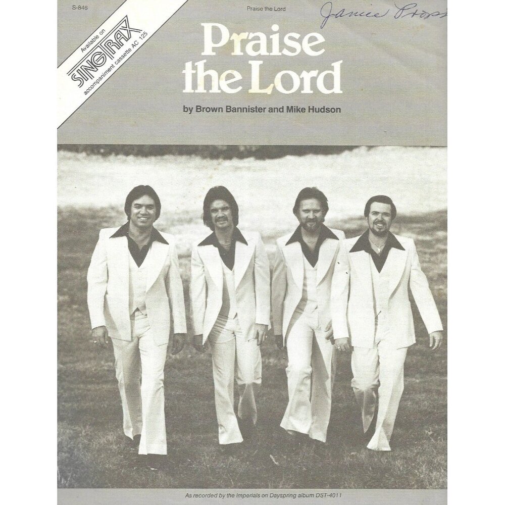 Praise the Lord Sheet Music 1980 DaySpring Imperials Gospel Piano Vocal